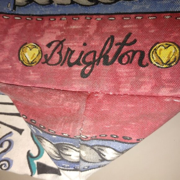 Brighton Seas The Day Stowaway Large Nautical Canvas Tote Bag Anchor Mermaid - Picture 9 of 14